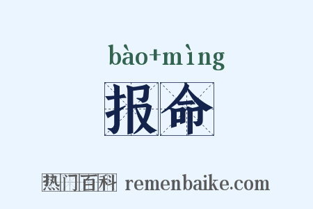 报命是什么意思的图片